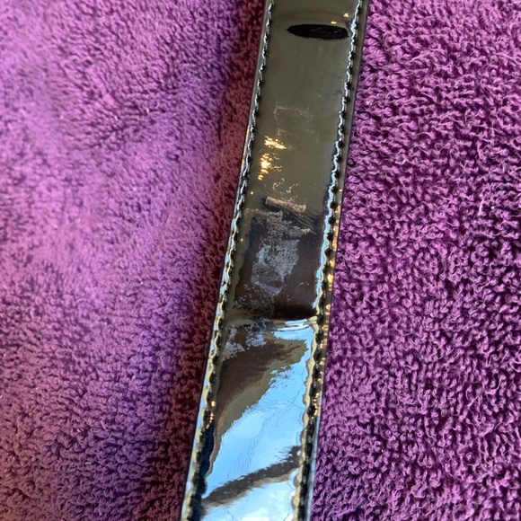 Tory Burch Black Patent Leather Belt sz S